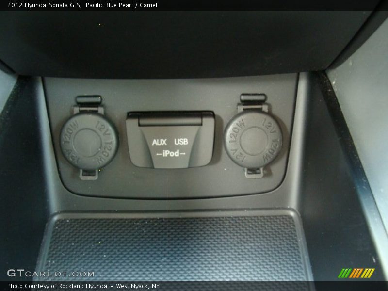 Pacific Blue Pearl / Camel 2012 Hyundai Sonata GLS