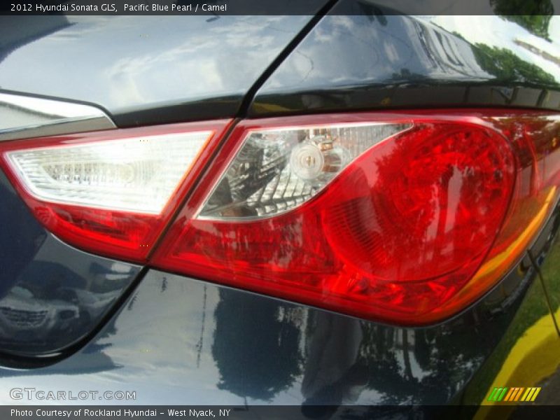 Pacific Blue Pearl / Camel 2012 Hyundai Sonata GLS