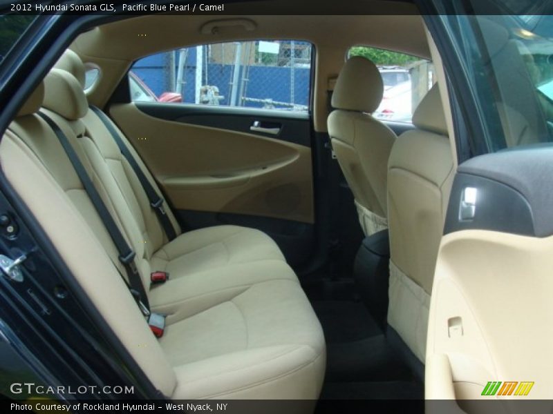 Pacific Blue Pearl / Camel 2012 Hyundai Sonata GLS
