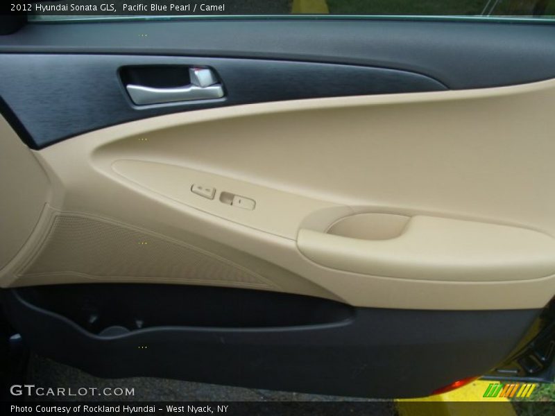 Pacific Blue Pearl / Camel 2012 Hyundai Sonata GLS