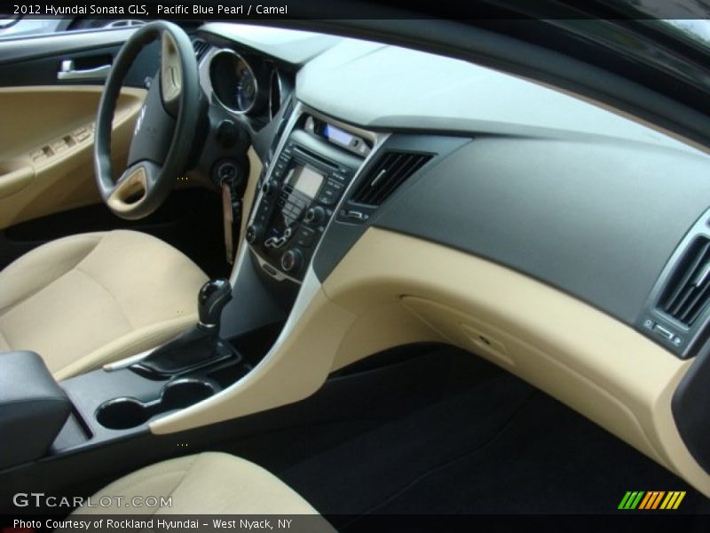 Pacific Blue Pearl / Camel 2012 Hyundai Sonata GLS