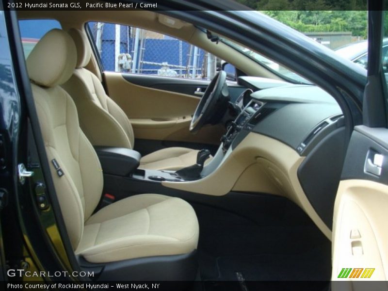 Pacific Blue Pearl / Camel 2012 Hyundai Sonata GLS