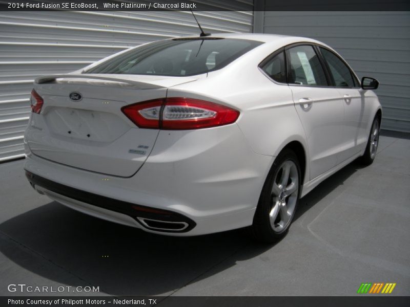 White Platinum / Charcoal Black 2014 Ford Fusion SE EcoBoost