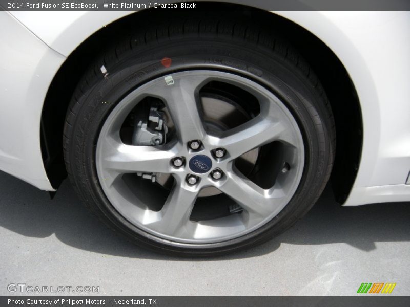 White Platinum / Charcoal Black 2014 Ford Fusion SE EcoBoost