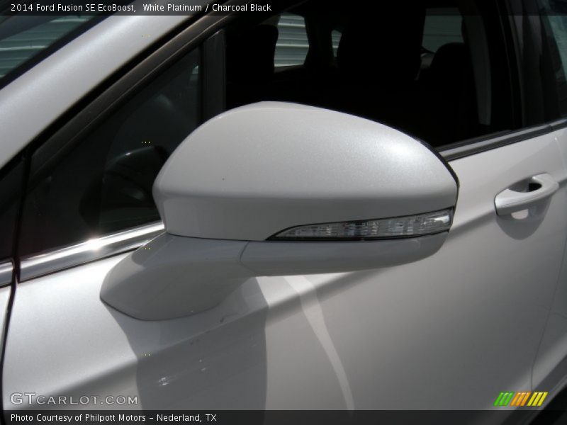 White Platinum / Charcoal Black 2014 Ford Fusion SE EcoBoost
