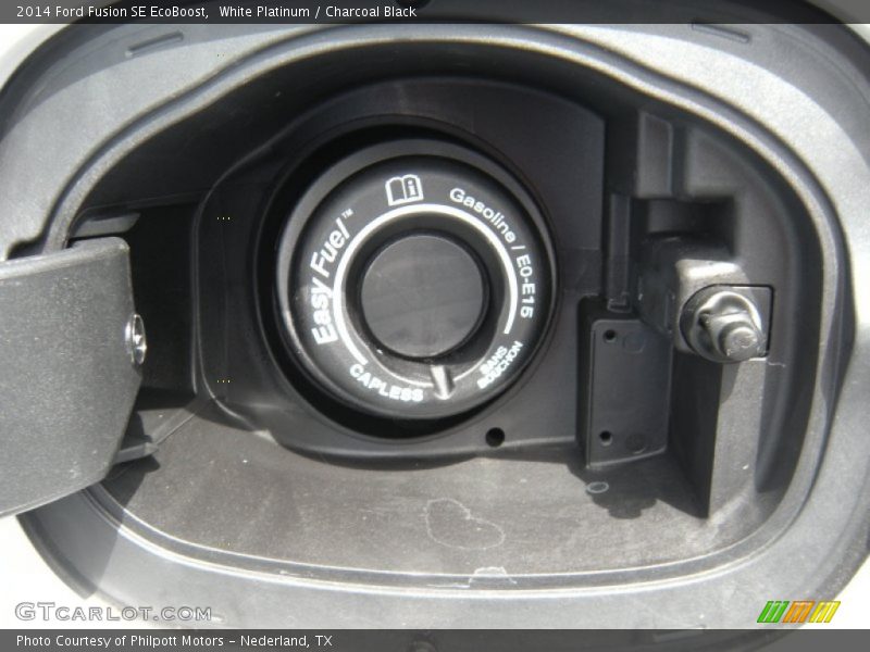 White Platinum / Charcoal Black 2014 Ford Fusion SE EcoBoost