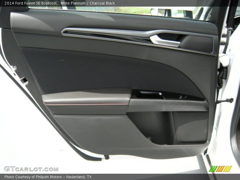 White Platinum / Charcoal Black 2014 Ford Fusion SE EcoBoost