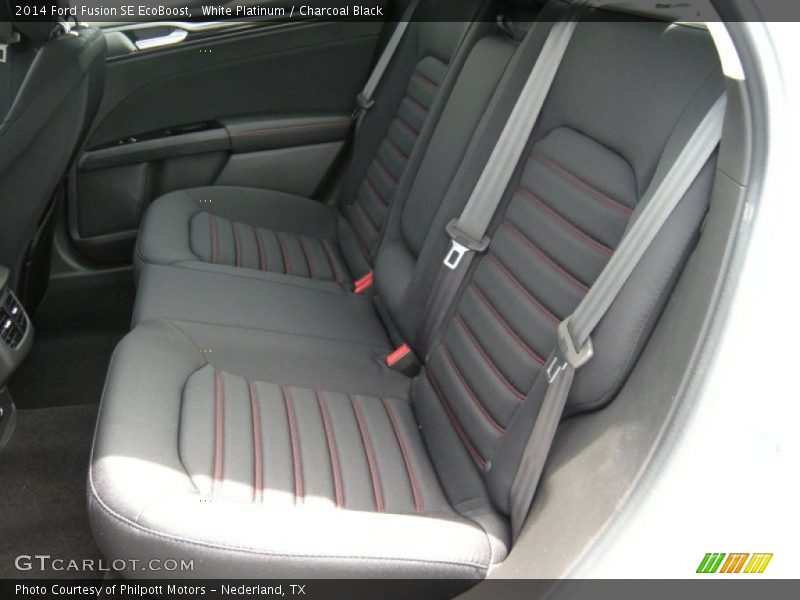 White Platinum / Charcoal Black 2014 Ford Fusion SE EcoBoost