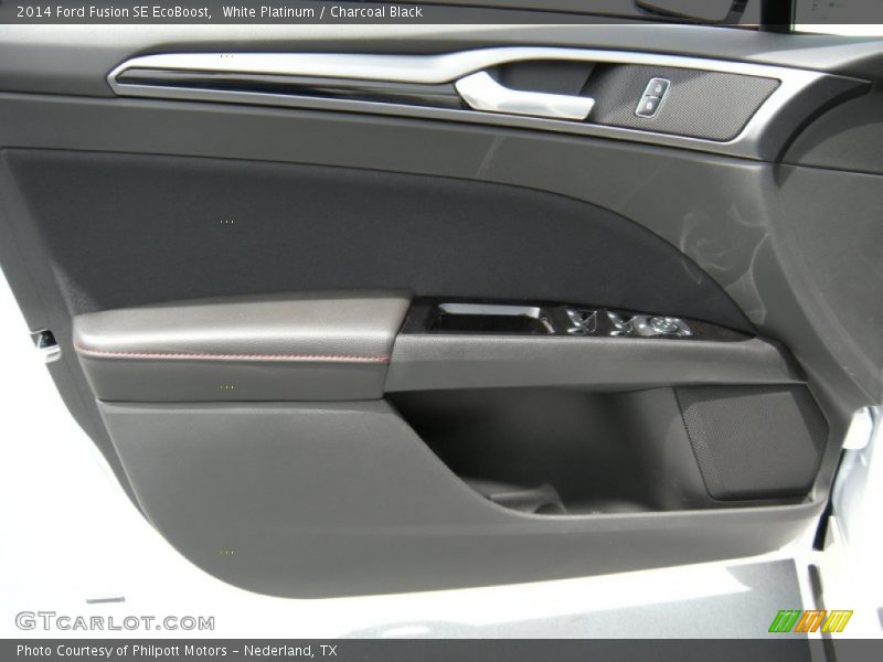 White Platinum / Charcoal Black 2014 Ford Fusion SE EcoBoost