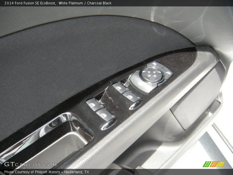 White Platinum / Charcoal Black 2014 Ford Fusion SE EcoBoost