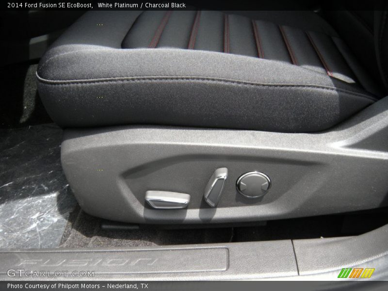 White Platinum / Charcoal Black 2014 Ford Fusion SE EcoBoost