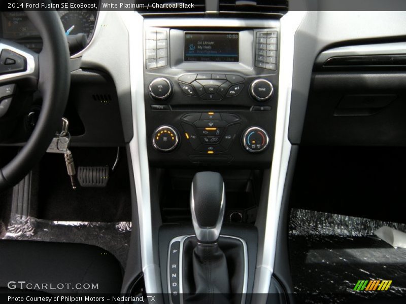 White Platinum / Charcoal Black 2014 Ford Fusion SE EcoBoost