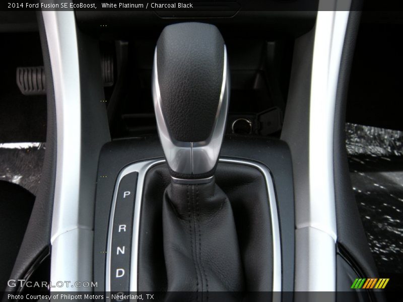 White Platinum / Charcoal Black 2014 Ford Fusion SE EcoBoost