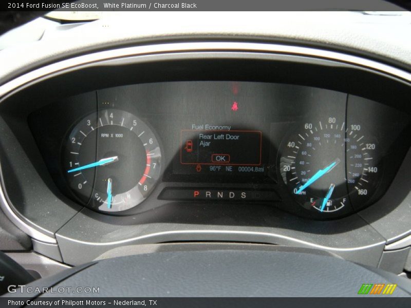 White Platinum / Charcoal Black 2014 Ford Fusion SE EcoBoost