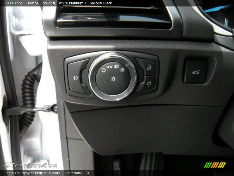 White Platinum / Charcoal Black 2014 Ford Fusion SE EcoBoost