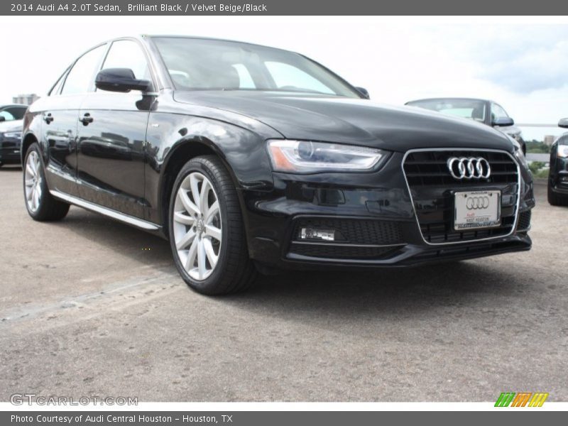 Brilliant Black / Velvet Beige/Black 2014 Audi A4 2.0T Sedan