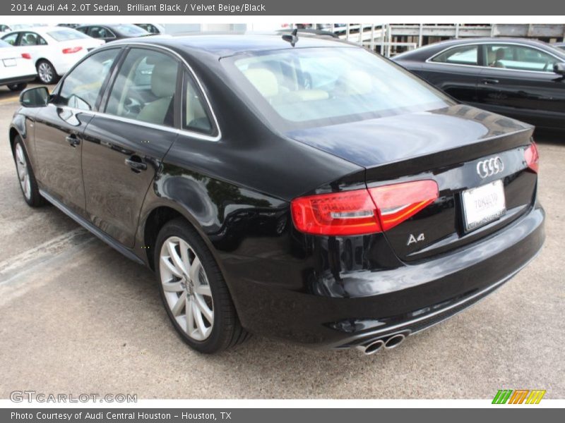Brilliant Black / Velvet Beige/Black 2014 Audi A4 2.0T Sedan
