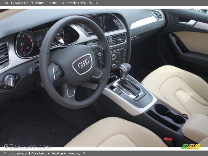 Brilliant Black / Velvet Beige/Black 2014 Audi A4 2.0T Sedan