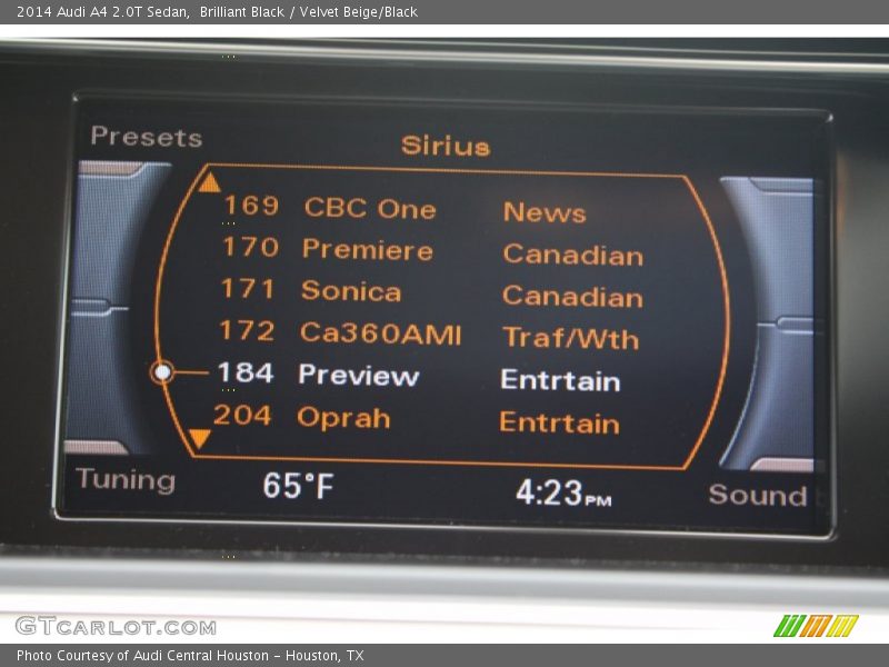 Brilliant Black / Velvet Beige/Black 2014 Audi A4 2.0T Sedan