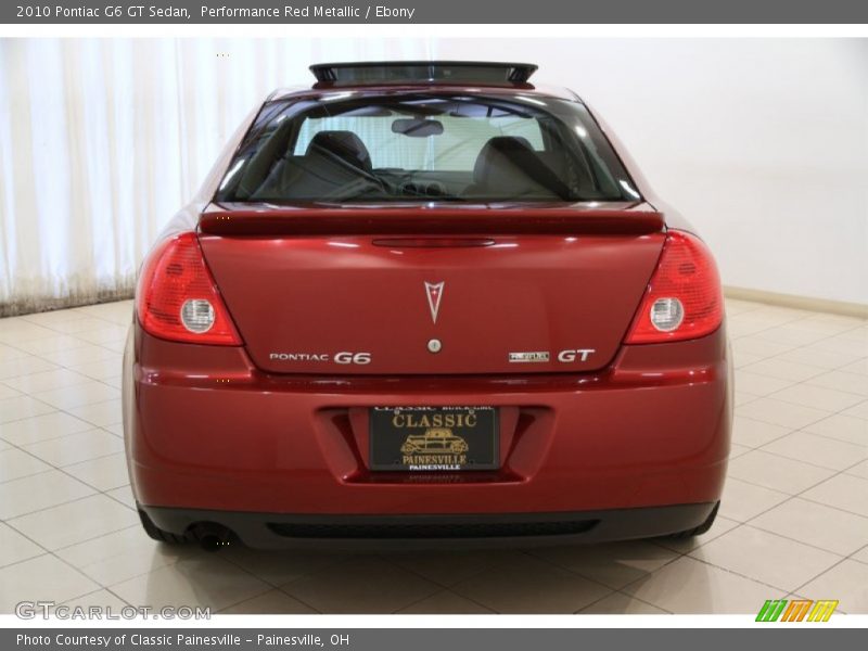 Performance Red Metallic / Ebony 2010 Pontiac G6 GT Sedan
