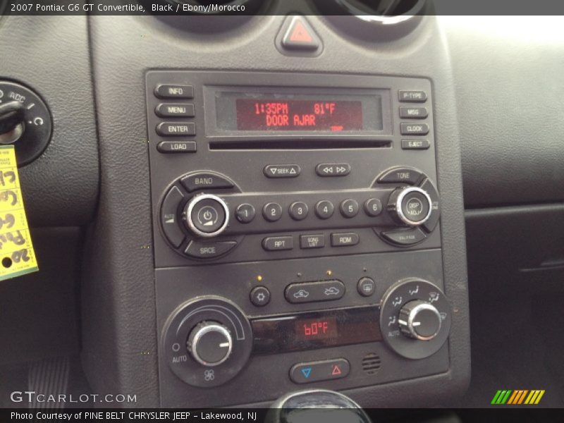 Black / Ebony/Morocco 2007 Pontiac G6 GT Convertible