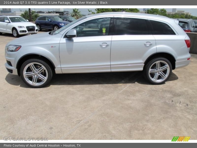 Ice Silver Metallic / Black 2014 Audi Q7 3.0 TFSI quattro S Line Package