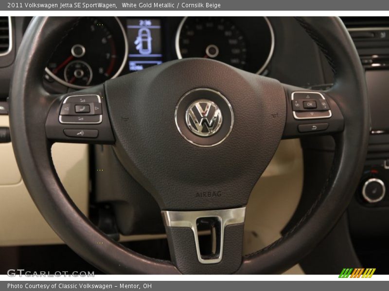 White Gold Metallic / Cornsilk Beige 2011 Volkswagen Jetta SE SportWagen