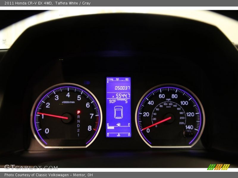 Taffeta White / Gray 2011 Honda CR-V EX 4WD