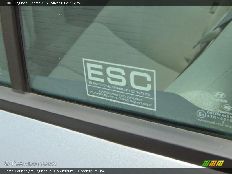 Silver Blue / Gray 2008 Hyundai Sonata GLS