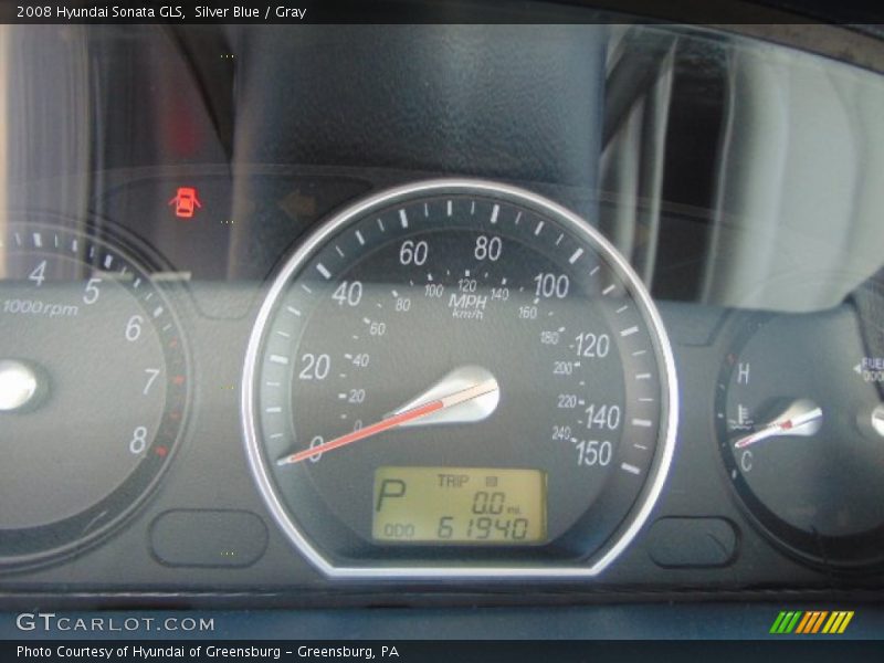 Silver Blue / Gray 2008 Hyundai Sonata GLS