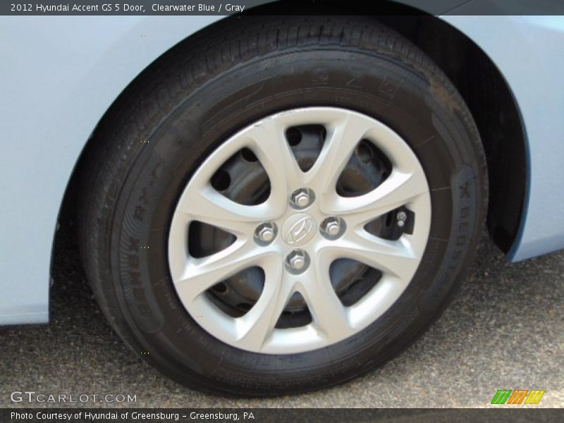 Clearwater Blue / Gray 2012 Hyundai Accent GS 5 Door