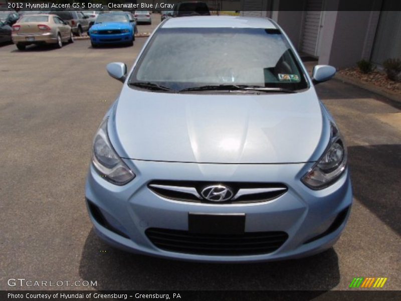 Clearwater Blue / Gray 2012 Hyundai Accent GS 5 Door