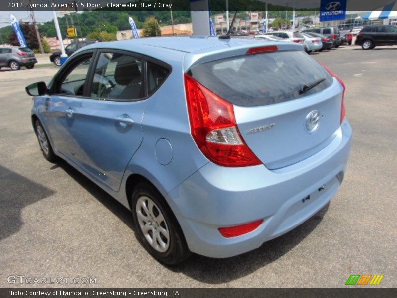 Clearwater Blue / Gray 2012 Hyundai Accent GS 5 Door