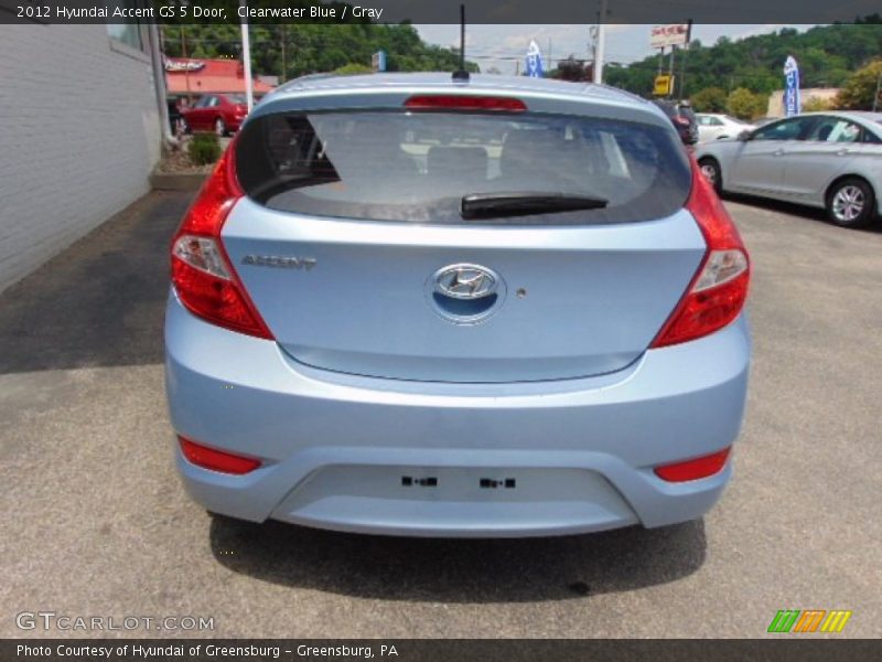Clearwater Blue / Gray 2012 Hyundai Accent GS 5 Door