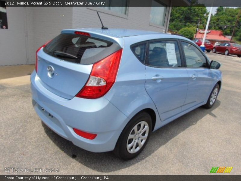 Clearwater Blue / Gray 2012 Hyundai Accent GS 5 Door