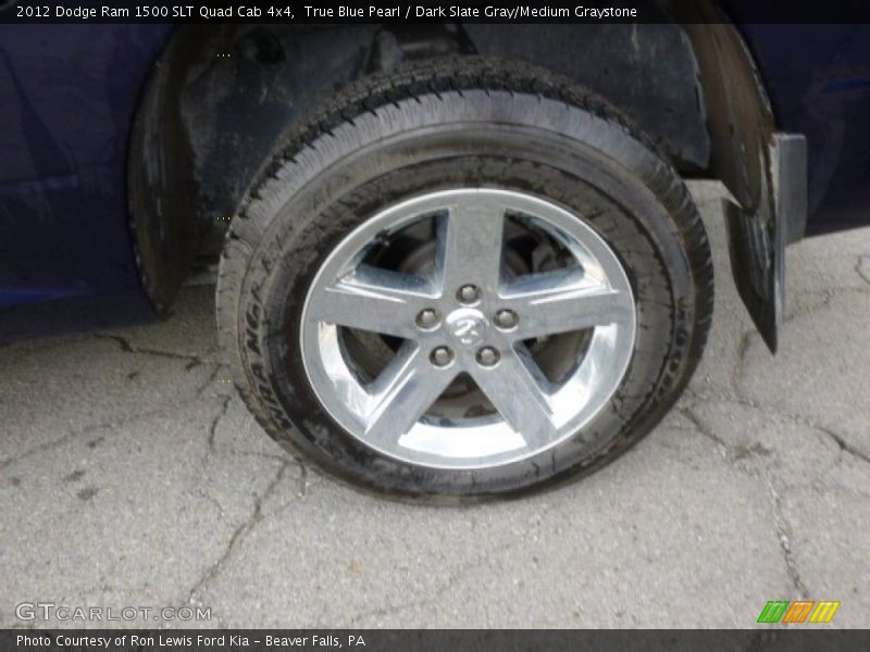 True Blue Pearl / Dark Slate Gray/Medium Graystone 2012 Dodge Ram 1500 SLT Quad Cab 4x4