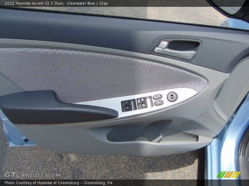 Clearwater Blue / Gray 2012 Hyundai Accent GS 5 Door