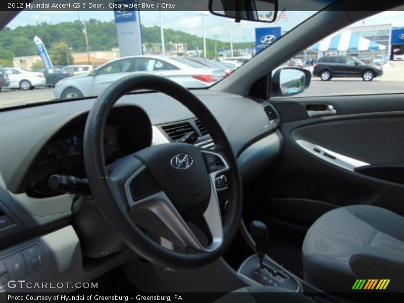 Clearwater Blue / Gray 2012 Hyundai Accent GS 5 Door