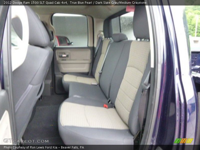 True Blue Pearl / Dark Slate Gray/Medium Graystone 2012 Dodge Ram 1500 SLT Quad Cab 4x4