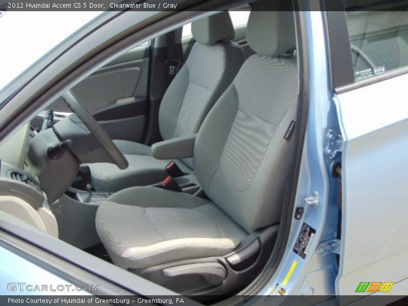Clearwater Blue / Gray 2012 Hyundai Accent GS 5 Door