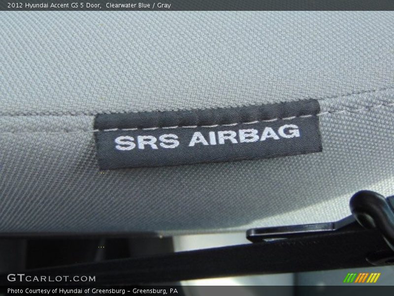 Clearwater Blue / Gray 2012 Hyundai Accent GS 5 Door
