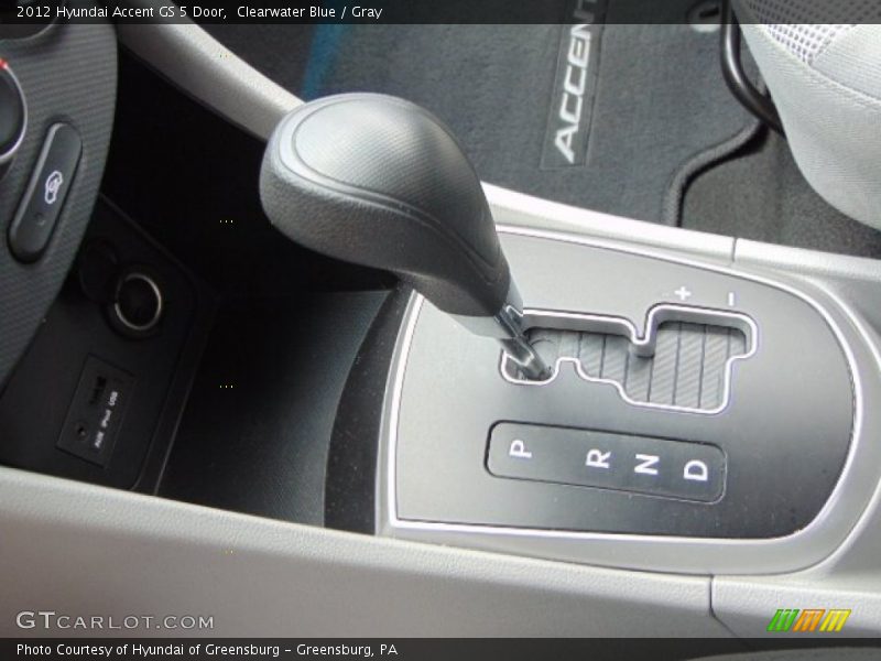 Clearwater Blue / Gray 2012 Hyundai Accent GS 5 Door