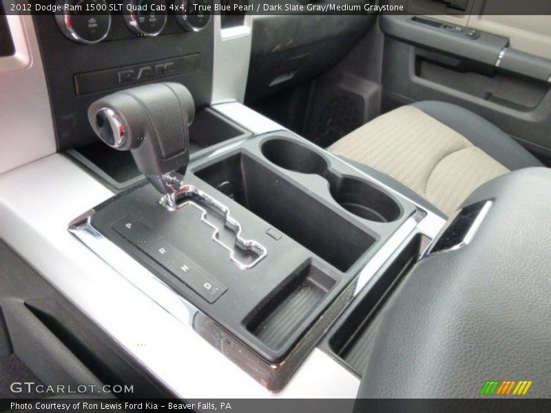 True Blue Pearl / Dark Slate Gray/Medium Graystone 2012 Dodge Ram 1500 SLT Quad Cab 4x4