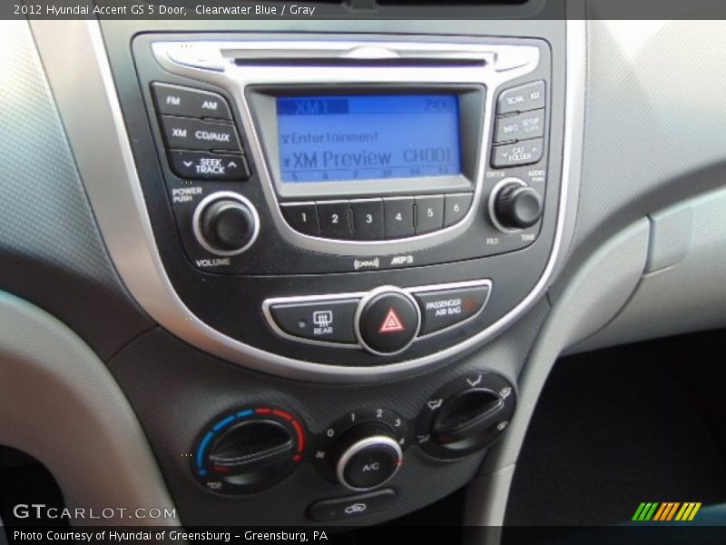 Clearwater Blue / Gray 2012 Hyundai Accent GS 5 Door