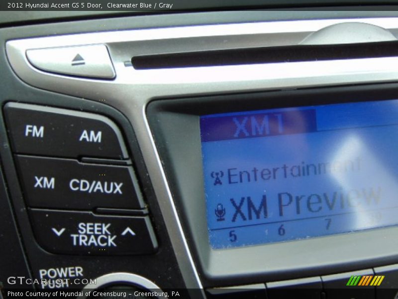 Clearwater Blue / Gray 2012 Hyundai Accent GS 5 Door