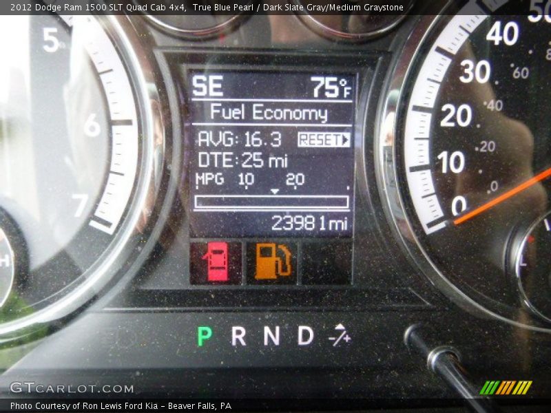 True Blue Pearl / Dark Slate Gray/Medium Graystone 2012 Dodge Ram 1500 SLT Quad Cab 4x4