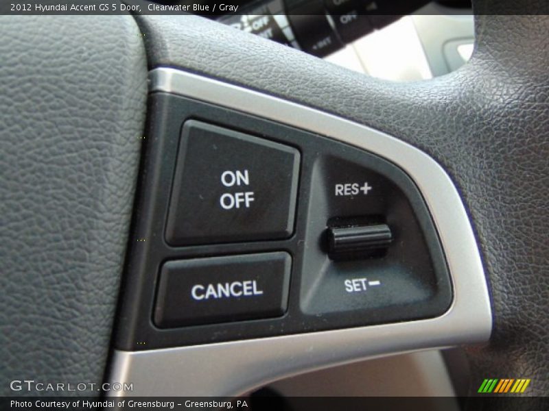 Clearwater Blue / Gray 2012 Hyundai Accent GS 5 Door