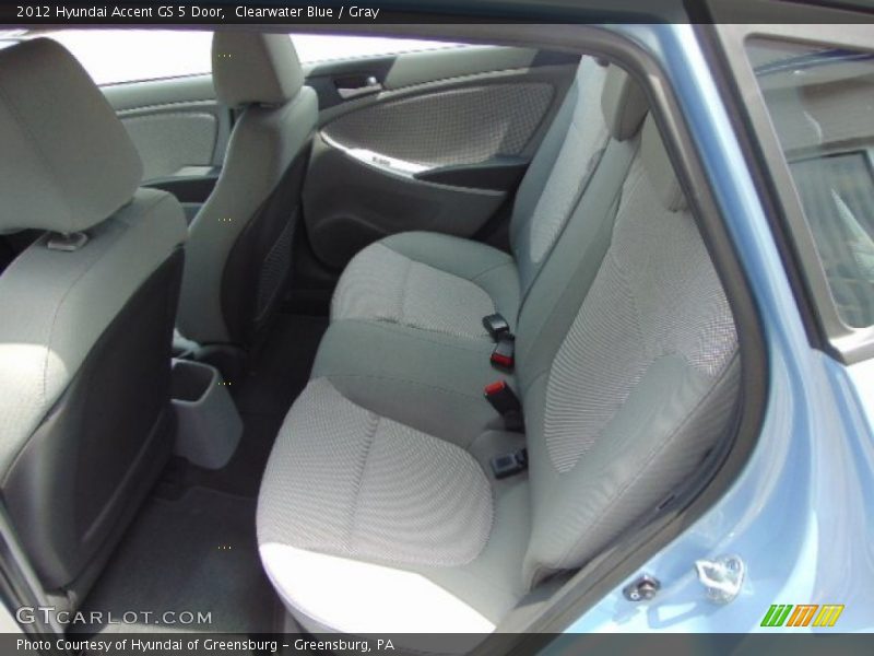 Clearwater Blue / Gray 2012 Hyundai Accent GS 5 Door