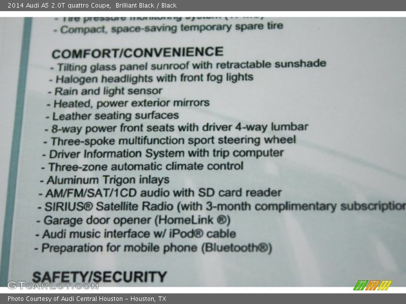 Brilliant Black / Black 2014 Audi A5 2.0T quattro Coupe