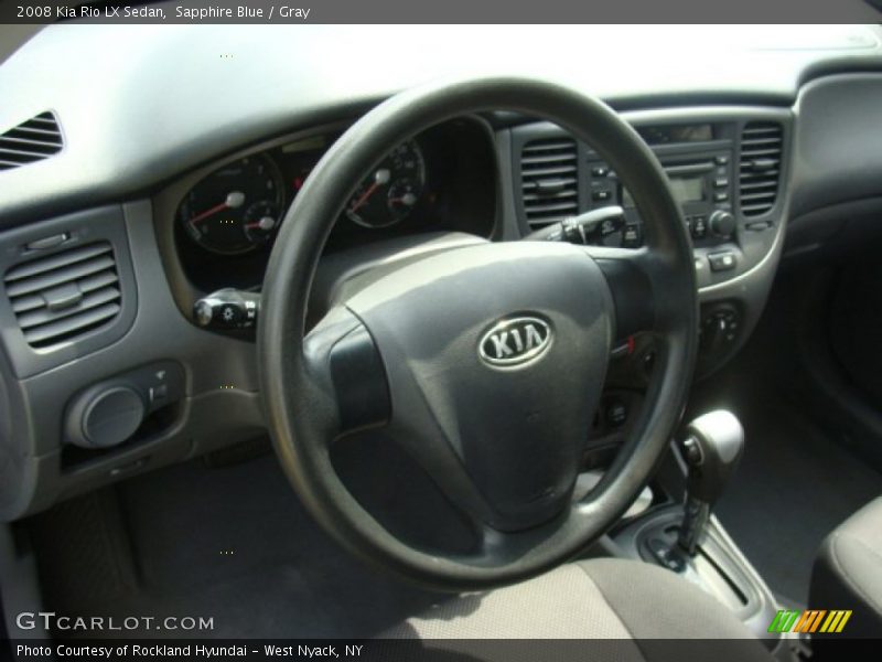 Sapphire Blue / Gray 2008 Kia Rio LX Sedan